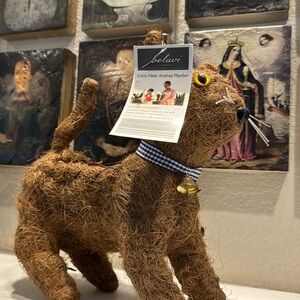 Coco‎ Fiber Cat Planter NWT